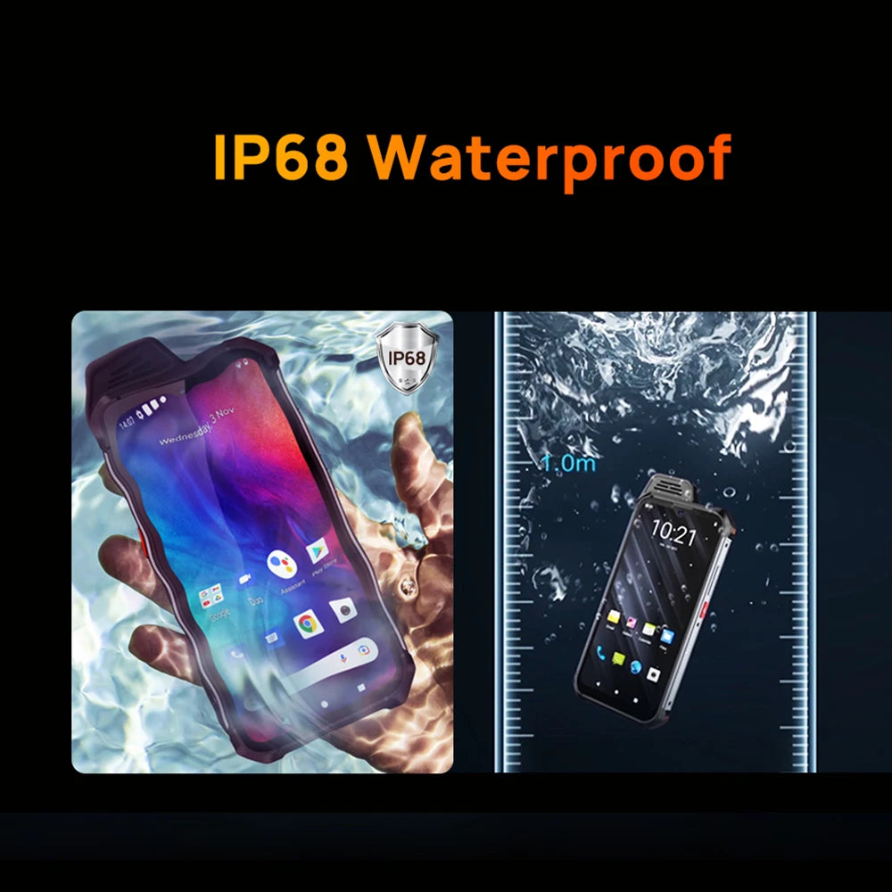 UNIWA W888 ATEX Explosion-proof IP68 Smartphone 4GB 64GB Andriod 11 6.3 Inch NFC Cellphone Walkie Talkie 4G Mobile Phone