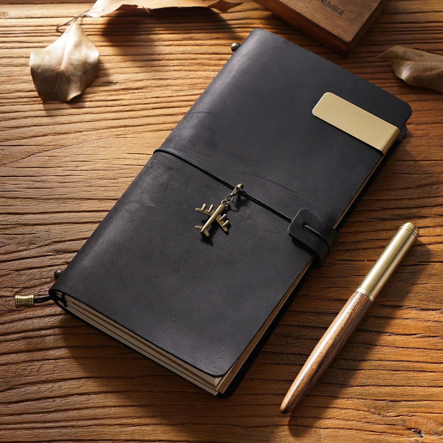 Fromthenon Leather TN Travel Notebook Handbook Diary First Layer Cowhide Diary Handbook Notes Handmade Loose-leaf Notebook
