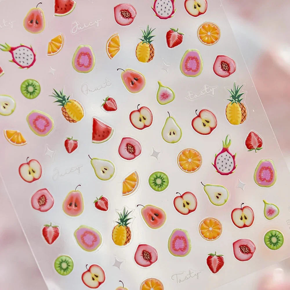 Colorful Water Bubble 5D Nail Art Stickers Goldfish Koi carp Dreamy Polarized Dreamlike Self Adhesive Delicate Manicure Decals