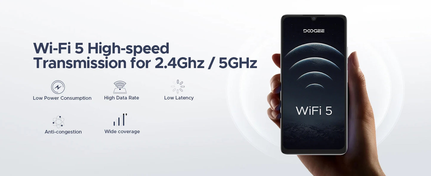 Global Version DOOGEE Note 58 Android 15 Smartphone 8GB RAM+128GB ROM 6.75" HD+ 90Hz IPS Screen 6250mAh Large battery NFC