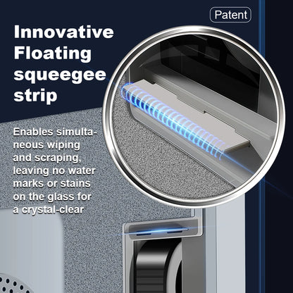 Robot Window Cleaner Liectroux S11,9000Pa Strong Suction, 4-Way Water Spray, Floating Scraping Tech, Smart Memory,APP Control