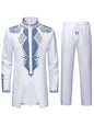 Muslim Robe Trousers The Traditional Dress of Arab Men 3D Pattern Printing Black White Yellow Navy Blue Long-Sleeved