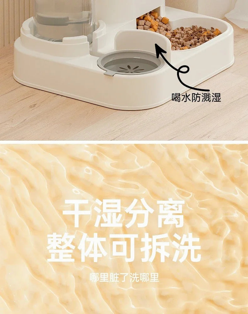 New Automatic 2 in 1  Feeder and Water Dispenser Pet Bowl  Food Bowl Feeding Watering Pet