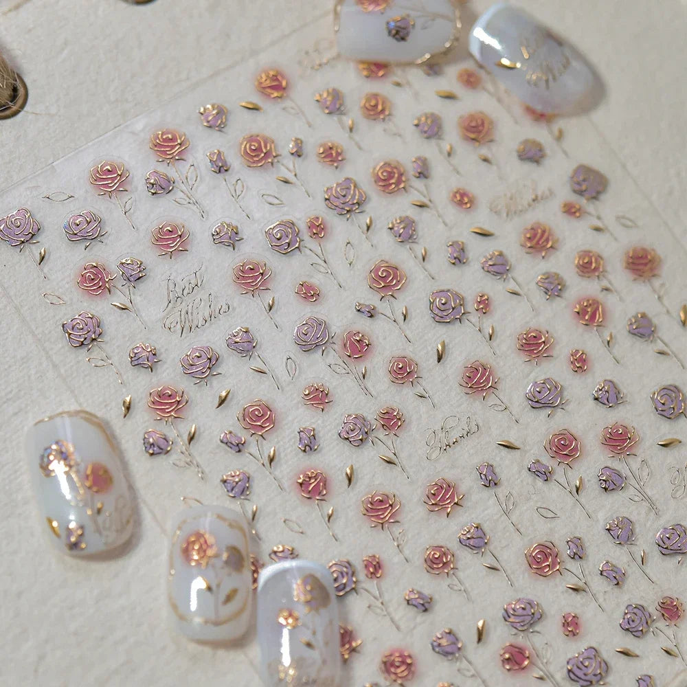 Ocean Shell Starfish Shell Conch Whale Dolphin Seahorse Coconut Tree Water Bubbles Self Adhesive Nail Art Sticker Manicure Decal