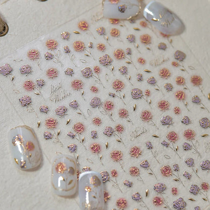 Ocean Shell Starfish Shell Conch Whale Dolphin Seahorse Coconut Tree Water Bubbles Self Adhesive Nail Art Sticker Manicure Decal