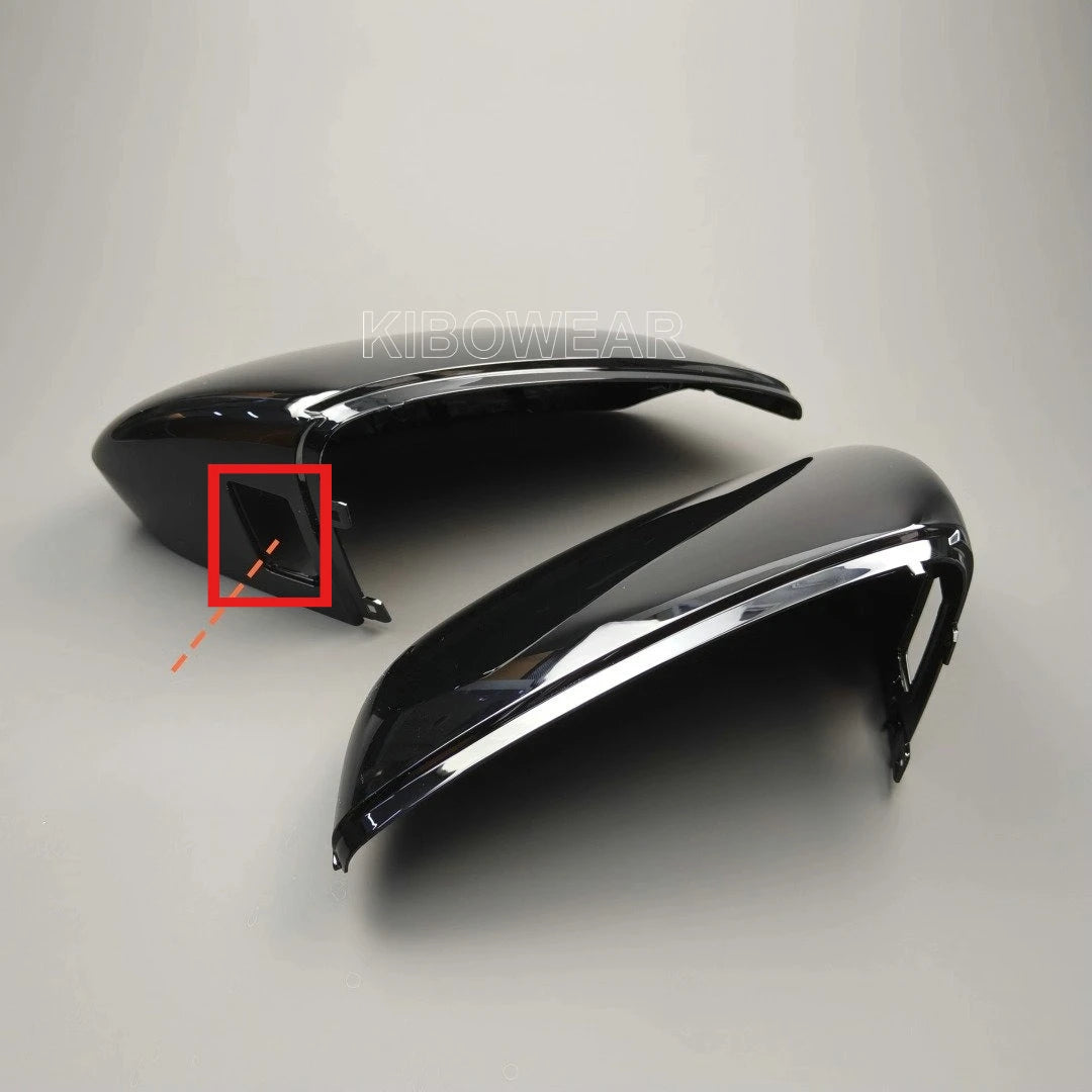 Pair Side Mirror Covers Caps for Audi A3 S3 8Y RS3 2025 2021 2022 Carbon /Black Auto replace housing case LHD