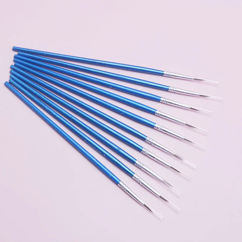 10Pcs/Set Fine Hand-painted Thin Hook Line Pen Short Wood Rod Drawing Art Pen Paint Brush Art Supplies Nylon Brush Special Offer