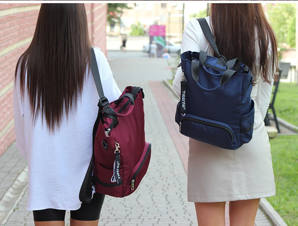 Tigernu New 3 In1 Tote Bag With Zipper For Women Casual School Backpacks Fashion Female Shoulder Bag Light Weight Girls Handbags