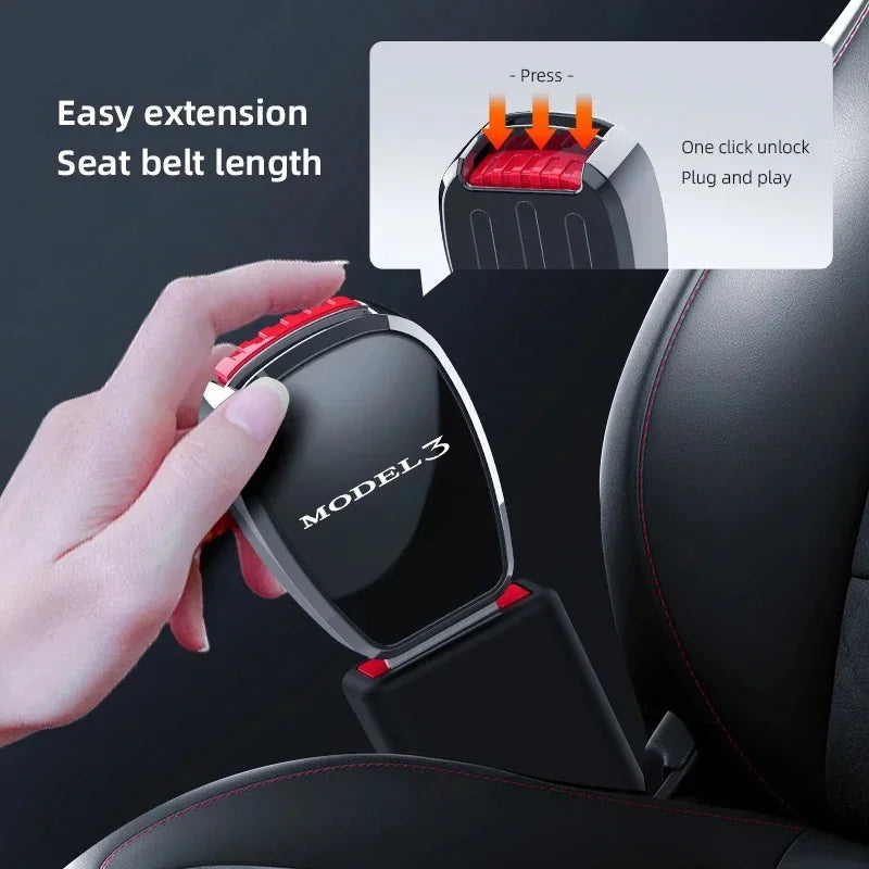 Car Seat Belt Buckle Plug Auto Safety Strap Extension Accessories interior For Tesla model Y 3 S X modelY  model3  modelS