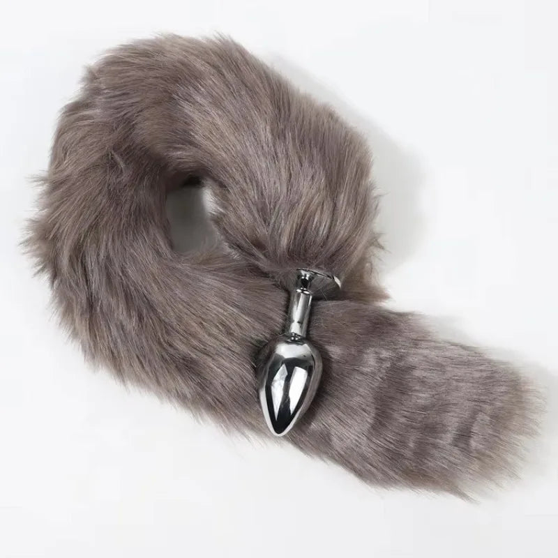 Cheap Anal Plug Metal Sexy Foxtail Anal Plug Role-play Sex Toy Male and Female Anal Plug Adult Game Couple Toys Sex Toys