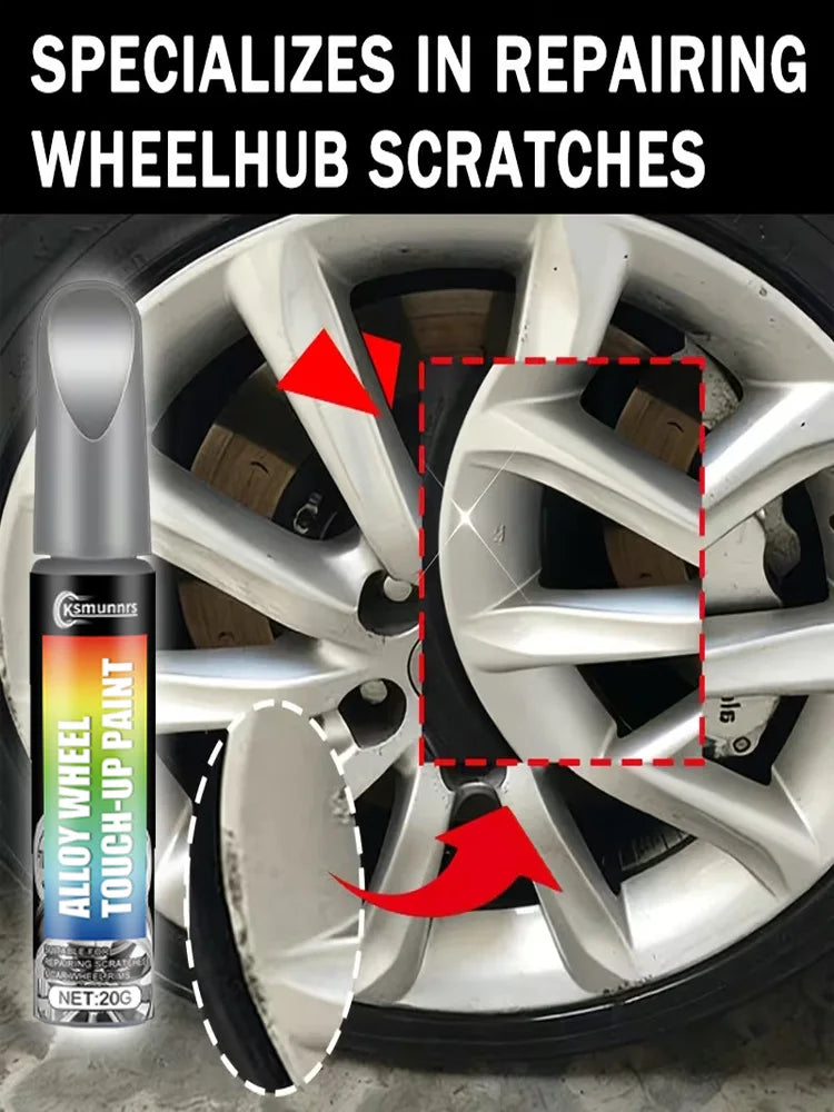 Silver Wheel Repair Pen Instantly Fixes Scratches And Curb Rash on All Silver Wheels & Car Bodies Simple One-Step Solution