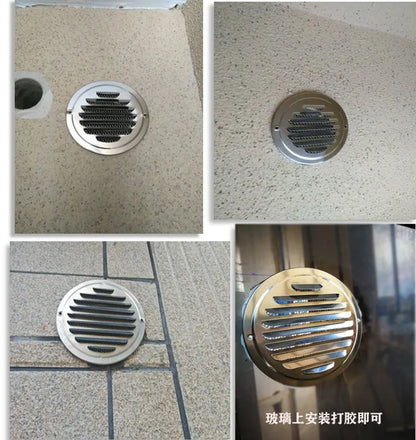 Stainless Steel Exterior Wall Air Outlet Grille Round Duct Cap Air Ventilation Cover Hole Plug 70-200mm Wall Ventilation System