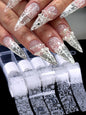 10 Sheets Lace Nail Foil White & Black Nail Stickers Design Transfer Foils Starry Sky Paper Nail Art Foil Decals for Nails Salon