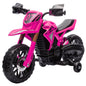 12V electric motorcycle, children’s motorcycle with training wheels, kids’ car, featuring a horn and start-up sound, 3 km/h, pink, electric toy motorcycle, riding motorcycle