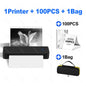 Mini Portable A4 Thermal Printer Bluetooth-compatible Photo PDF Printing Machine Folded Rolls Paper for Office Home Travel