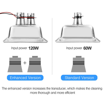 Ultrasonic Cleaner Glass Jewelry Watch Tools 1L 40KHz Ultrasonic Cleaning Machine 60W 120W Ultrasound Bath Degas Semiwave
