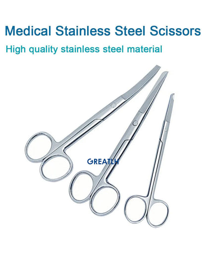 Stainless Steel Remove Suture Scissors Nurse Scissors Stitch Scissors Medical Surgical Tool Straight/Curved 1pcs