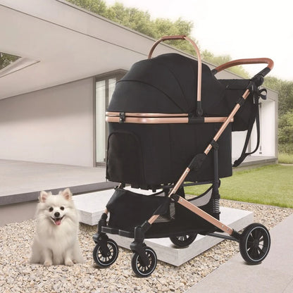 2025 New Pet Stroller Portable Pet Carrier Lightweight Foldable Dog and Cat Stroller Outdoor Travel Pet Stroller