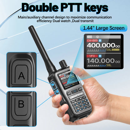 BAOFENG UV-5R Mini Walkie Talkie Multi Band Bluetooth Programming Wireless Copy Frequency 999CH AM FM Long Range Two Way Radio