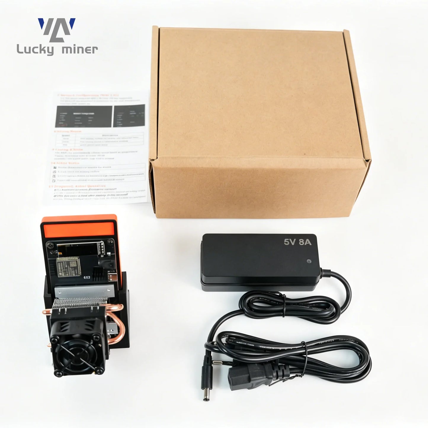 2026 Upgrade Luckyaxe  Gamma 601/602 1.7~1.8TH/s 35W Silent SHA256 ASIC Miner Low Power BTC Home Mining Machine