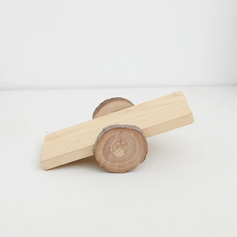 Pet Hamster Wooden Seesaw Climbing Platform Bridge for Small Pet Squirrel Hamster Rabbit Hammock Pet Bird Cage Parrot Swing Toy