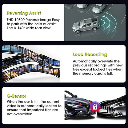 10.26 inch Car Play Screen,Wireless CarPlay & Android Auto Dash Cam Rear Camera Multimedia Stereo,AUX FM Radio,Car Touchscreen