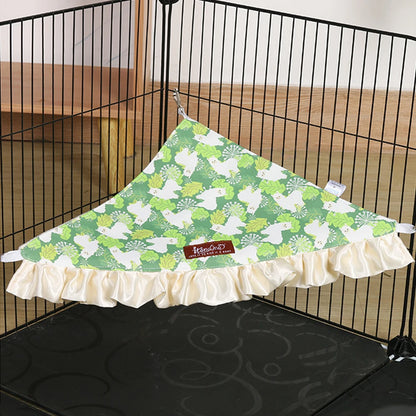1 PC Triangle Small Pet Hammock Guinea Pig Bed Hanging Corner Hideout for Pet Hamster Bird Squirrel Breathable Lace Nest Supply