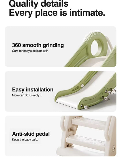 Foldable Kids Slide for Home Indoor Playground HDPE Plastic Foldable Multifunctional Slide for Toddlers School Garden