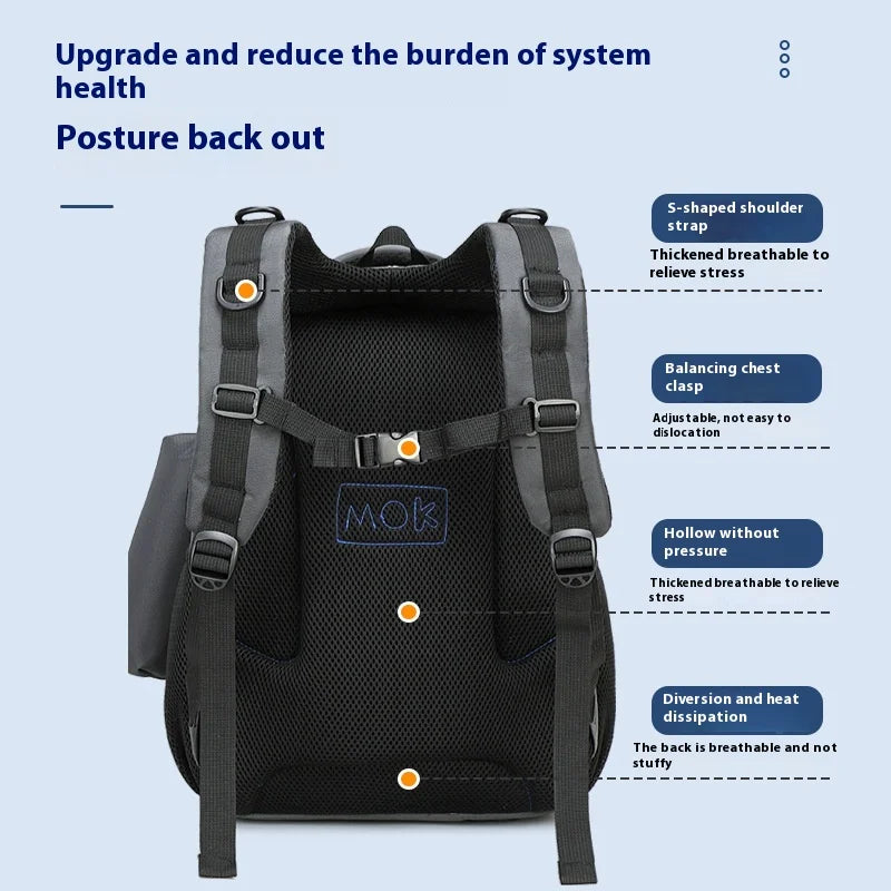 Boys Black Football Backpacks Hard Shell Orthopedic Middle School Student Book Bags USB Charge Multifunctional Bagpack