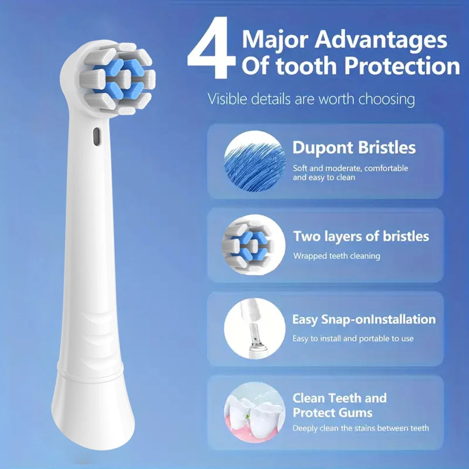„Oral B iO 10 9 8 7 6 5 4 3 Series“ elektriniam dantų šepetėliui tinkamos keičiamos galvutės, 4 vnt. šepetėlių galvučių pakuotė