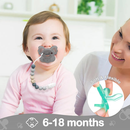 Newborn Silicone Pacifier Clip Chain Baby Dummy Silicone BPA Free Toddler Teether Infant Soother Nipple Baby Shower Gift