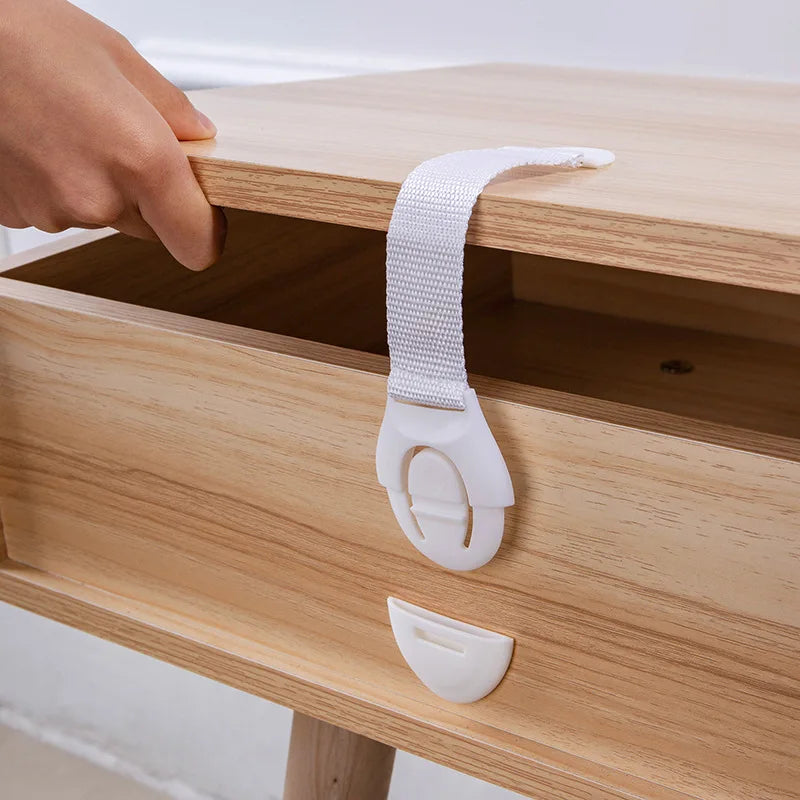 Children Safety Cabinet Locks Safe Quick and Easy Installation by Adhesive Tape Multi-Purpose Safety Locks for Cupboards Drawers