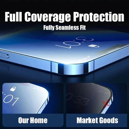 2-4PCS Full Cover Tempered Glass Screen Protector For iPhone17 15 14 13 12 Pro Max Protection Glass For iPhone 13 14 16 Pro Max