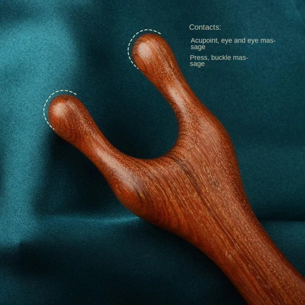 1Pc/2Pcs Double Headed Body Meridian Massage Comb Deer Antlers Sandalwood Wood Therapy Massage Comb Anti-static Tool