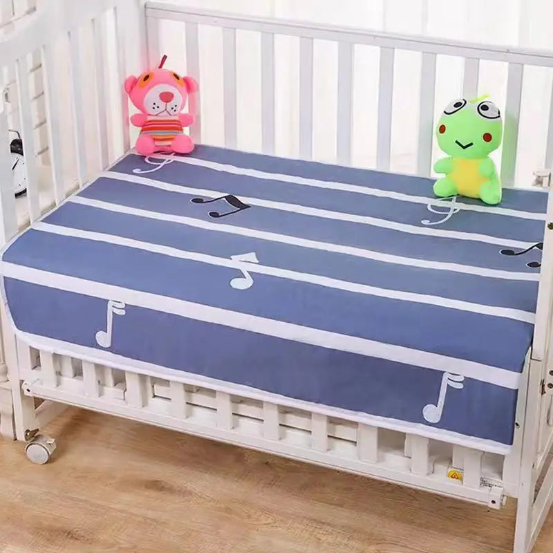 Crib Sheet Waterproof Baby Urine Changing Mat Cotton Reusable Infant Change Diaper Pad Cover Washable Newborn Bed Nappy Mattress