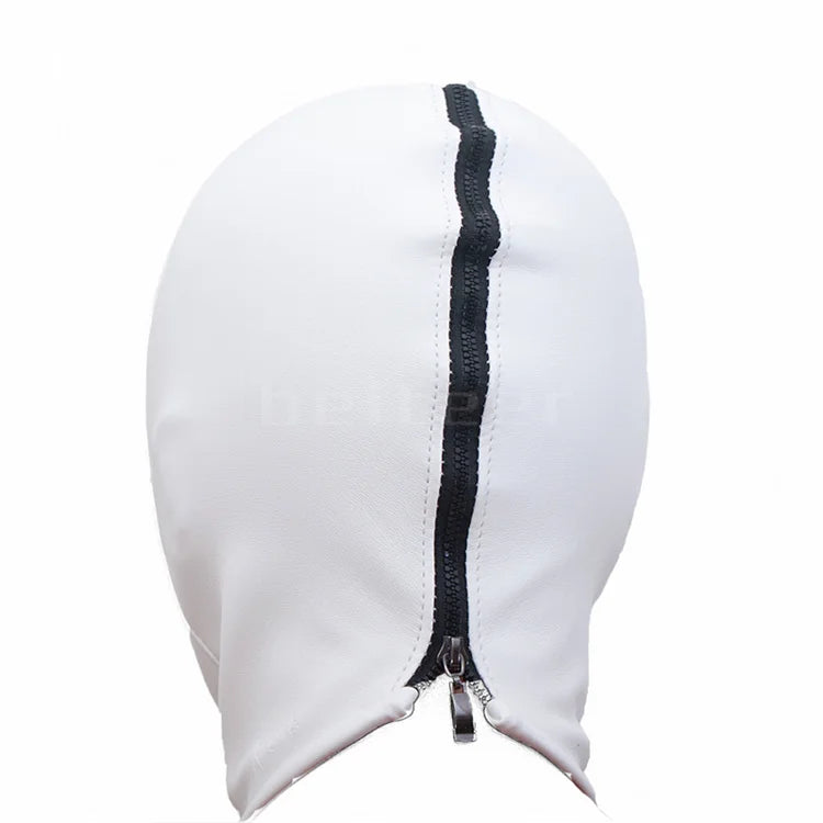 PU Leather Straitjacket Bondage Hood Mask BDSM Roleplay Clubwear Dog Cosplay Headgear Body Bondage Sex Toy for Women and Men