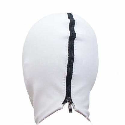 PU Leather Straitjacket Bondage Hood Mask BDSM Roleplay Clubwear Dog Cosplay Headgear Body Bondage Sex Toy for Women and Men
