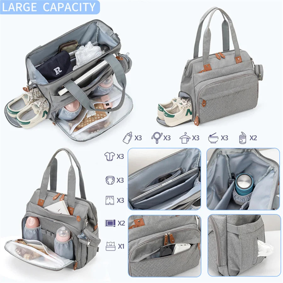 Baby Diaper Bag Large Capacity Multifunction Travel Nappy Backpacks Baby Stuff Maternity Bags Outdoor Mommy Bag Baby Nursing