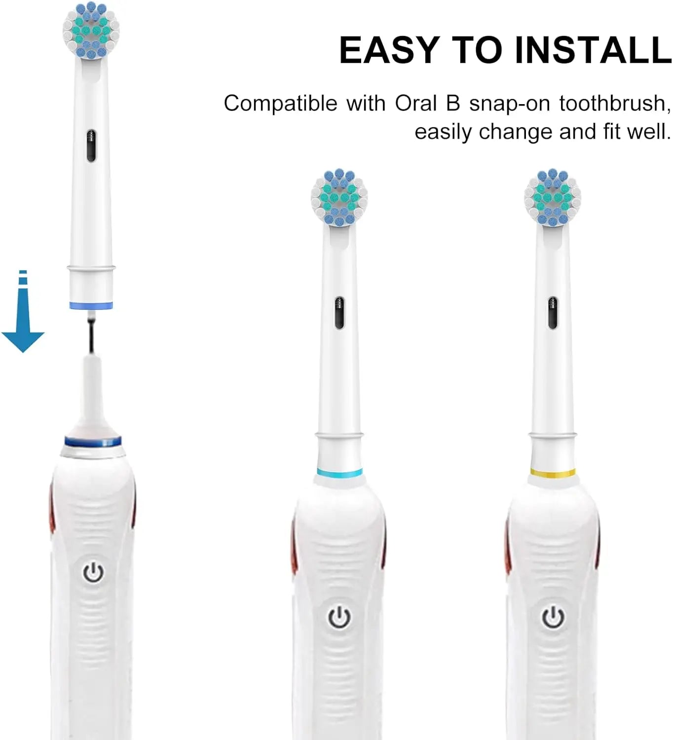 For Oral-B Dupont Bristle Electric Toothbrush Heads Whiten Teeth Daily Clean Soft Care Teeth Function D100 D25 D30 4/8/16pcs