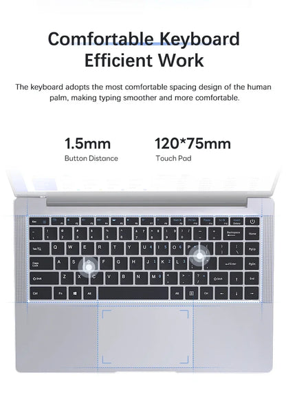 14.1 Inch Business Ultra Portable Laptop I9-9900 I9-10980HK 2026 Win11 DDR4 16GB/32GB RAM 2TB SSD Slim Office Notebook PC