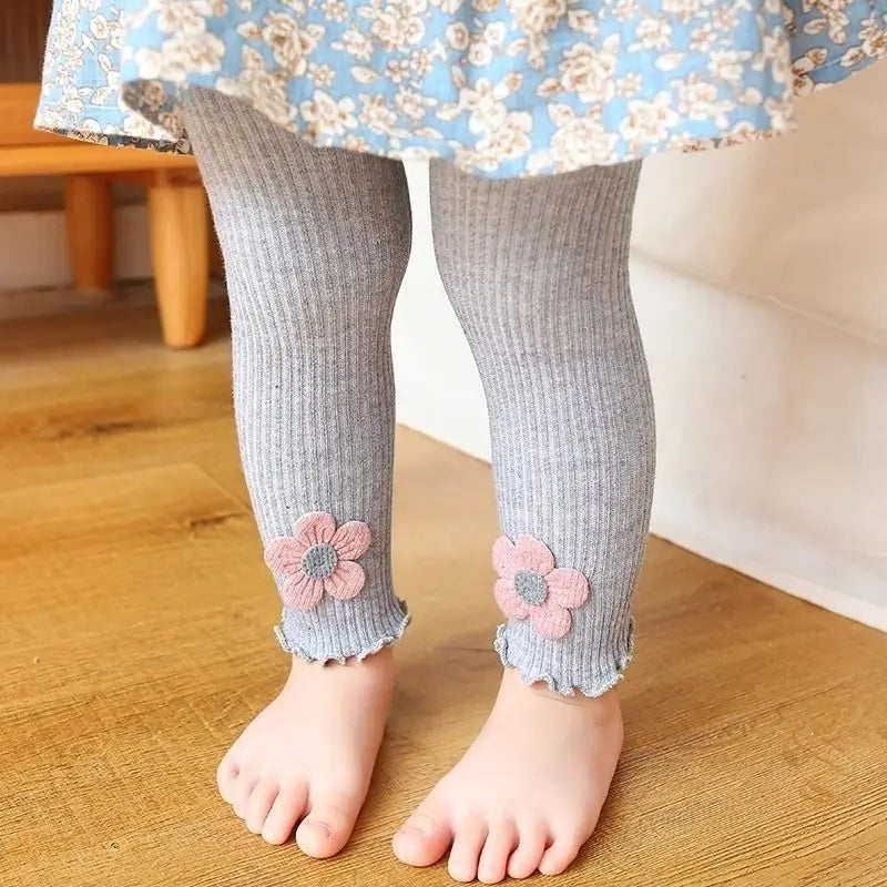 Baby Leggings for Spring and Autumn Cotton Children's Adjustable Pants Baby Girls Look Good Long Pants for Outerwear Clothing