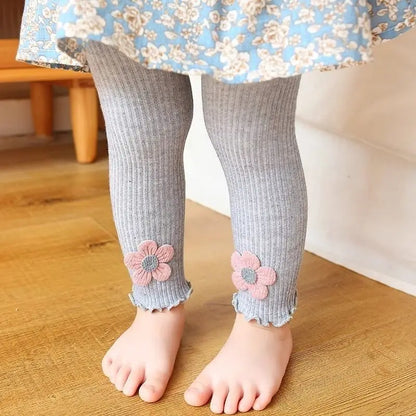 Baby Leggings for Spring and Autumn Cotton Children's Adjustable Pants Baby Girls Look Good Long Pants for Outerwear Clothing