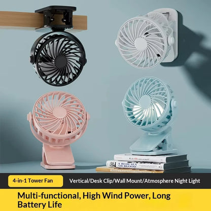 Stroller Fan for Baby Stroller Cart Hanging Fan Clip Mini Fan USB Quiet Electric Clip Fan Home 3 Speed Desktop Small Cooling Fan