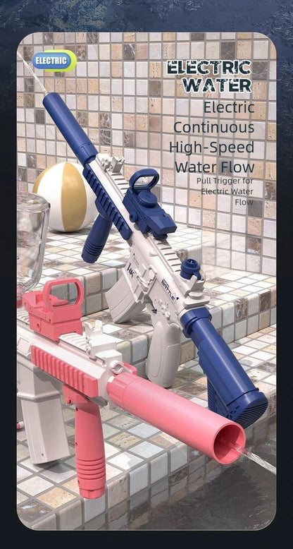 Hot-Selling M416 Electric Water Gun, Rechargeable High-Speed Continuous Water Spray Toy, Long-Range Water Play Toy, Suitable for Summer Swimming Pools, Parties, Beach Activities, Birthdays, Travel Souvenirs, Graduations, Part