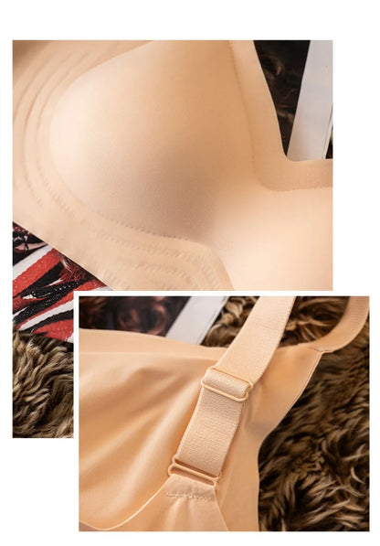 Push-Up Bras For Women Plus Size Seamless Bra Non-wire Wide Adjustable Straps Underwear Sexy Lingerie Comfort Intimates M-3XL