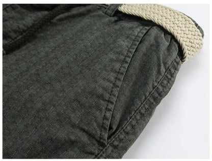 Men Summer Cargo Shorts Casual Tool Shorts High Quality Man Summer Military Multi Pocket Pants Loose Cargo Pants No belts 38