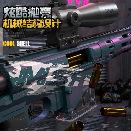 93CM MSR Shell Ejecting Sniper Toy Gun - Realistic Bolt Action & Shell Ejection, Perfect for Outdoor Battles & Cosplay