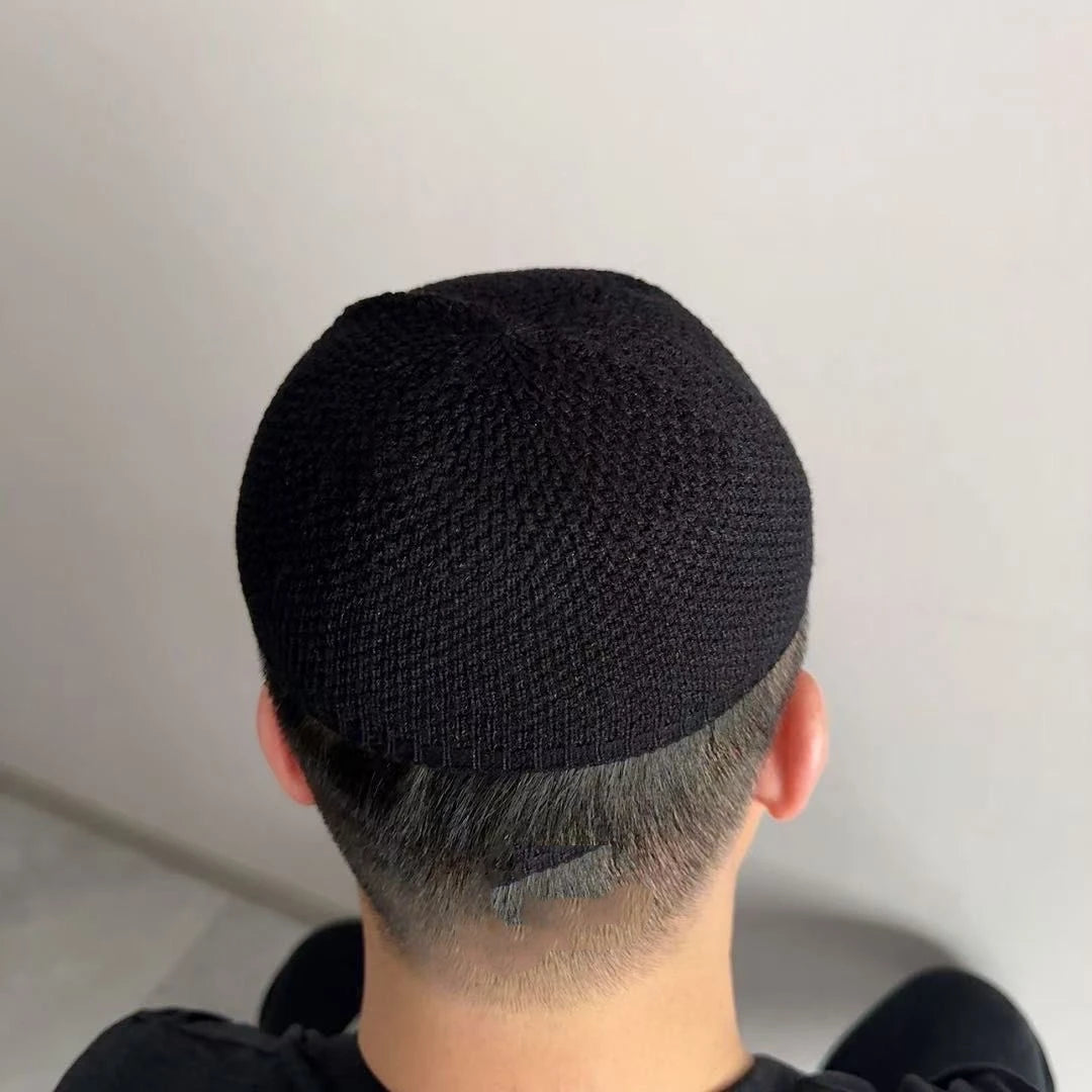 Hat Muslim Men Clothing Prayer Cap Islamic Kufi Tax Products Knitted Kippa Cotton Simple Daily Turkish 0756