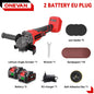 ONEVAN 3000W Brushless Electric Angle Grinder 3 Gear Cordless Cutting Metal Pipe Power Polish Tools For Makita 18V Battery Pin