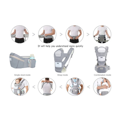 Ergonomic Baby Carrier Backpack Infant Baby Hipseat Carrier Front Facing Ergonomic Kangaroo Baby Wrap Sling Travel Backpack